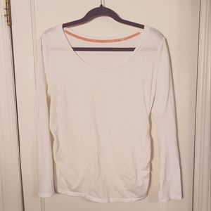 White Scoopneck Maternity Top